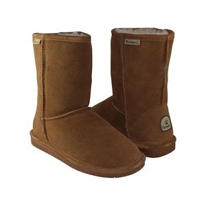 Bearpaw Hickory Emma Short Suede Sheepskin Ankle Boots Toddler Girls Size 9
